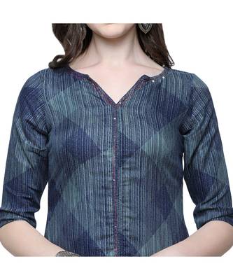 Green Twill Rayon Kurti 4