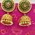 Gold Plated Designer Meenakari  Jhumka