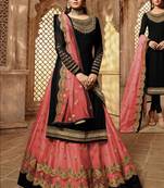 Black Embroidered Georgette Salwar