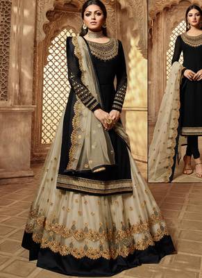 Black Embroidered Georgette Salwar 1