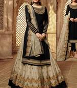 Black Embroidered Georgette Salwar
