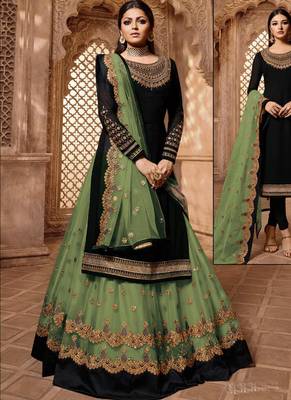 Black Embroidered Georgette Salwar 1