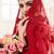 Dark Ruby Designer Wedding Wear Embroidery Lehenga