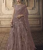 Dark Onion Pink Designer Wedding Wear Embroidery Lehenga