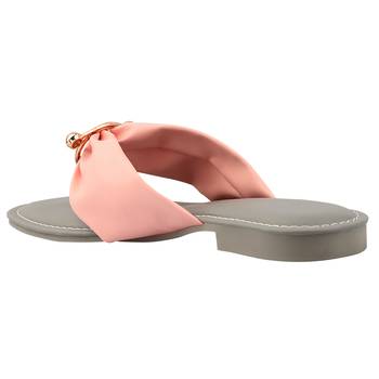 pink solid casual synthetic flats 2