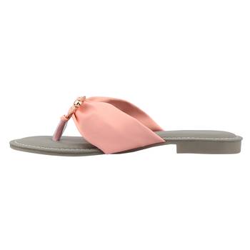 pink solid casual synthetic flats 3