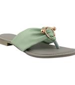 teal solid casual synthetic flats