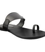 black solid casual synthetic flats