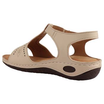 cream solid casual synthetic flats 2