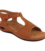 brown solid casual synthetic flats