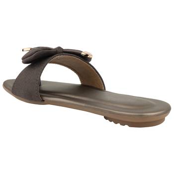 grey solid casual synthetic flats 2