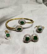 M Creation Gold Plated Combo Set For Women/Girls