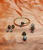 M Creation Gold Plated Combo Set For Women/Girls