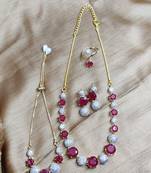 M Creation Gold Plated Combo Set For Women/Girls