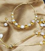 M Creation Gold Plated Combo Set For Women/Girls