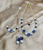 M Creation Gold Plated Combo Set For Women/Girls