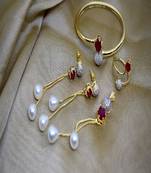 M Creation Gold Plated Combo Set For Women/Girls