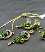 M Creation Gold Plated Combo Set For Women/Girls