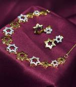 M Creation Gold Plated Combo Set For Women/Girls