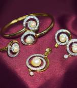 M Creation Gold Plated Combo Set For Women/Girls