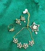 M Creation Gold Plated Combo Set For Women/Girls