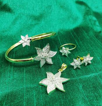M Creation Gold Plated Combo Set For Women/Girls 1