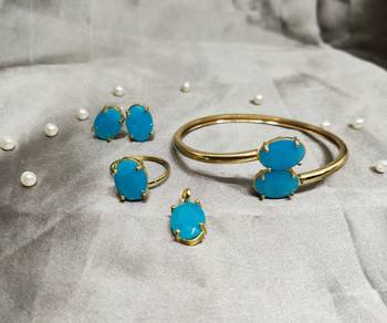 M Creation Gold Plated Combo Set For Women/Girls 1