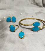 M Creation Gold Plated Combo Set For Women/Girls