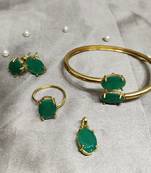 M Creation Gold Plated Combo Set For Women/Girls