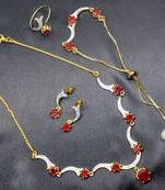 M Creation Gold Plated Combo Set For Women/Girls