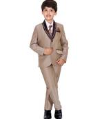 Fawn plain polyester boys-suit