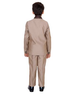 Fawn plain polyester boys-suit 4