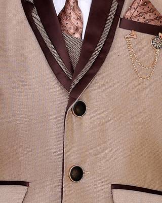 Fawn plain polyester boys-suit 5