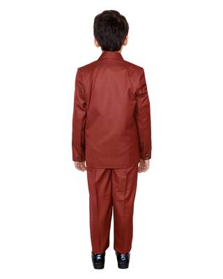 Yellow plain polyester boys-suit 4