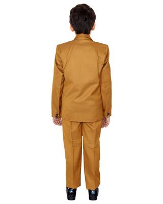 Orange plain polyester boys-suit 4