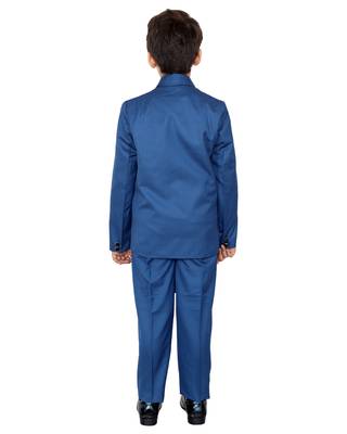 Turquoise plain polyester boys-suit 4