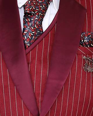 Maroon plain polyester boys-suit 5