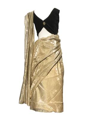 beige woven stitched art_silk kids-sarees 4