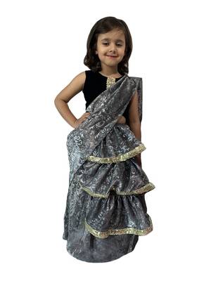 grey woven stitched art_silk kids-sarees 1