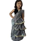 grey woven stitched art_silk kids-sarees