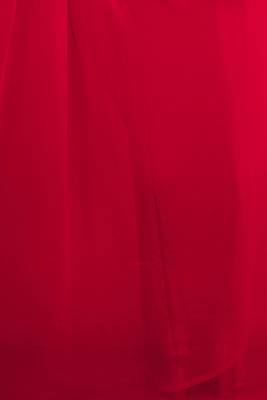 Red plain georgette saree with blouse 5