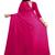Dark hot pink plain georgette saree with blouse