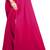 Dark hot pink plain georgette saree with blouse