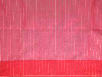 White Hand Woven Cotton Silk Saree With Blouse 4