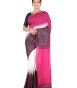 Multicolor Hand Woven Cotton Silk Saree With Blouse