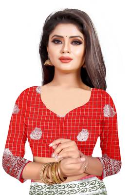 Mahendi Woven Cotton Saree With Blouse 4
