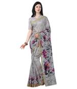 Multicolor printed chanderi saree with blouse