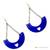 Swa Blue Heart danglers