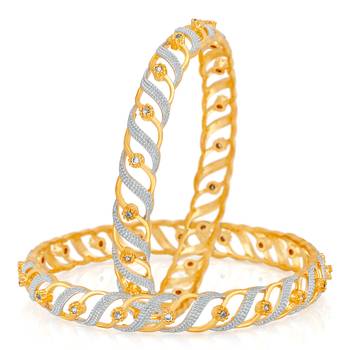 Gold Cubic Zirconia Bangles And Bracelets 1