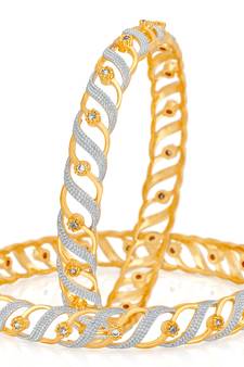 Gold Cubic Zirconia Bangles And Bracelets